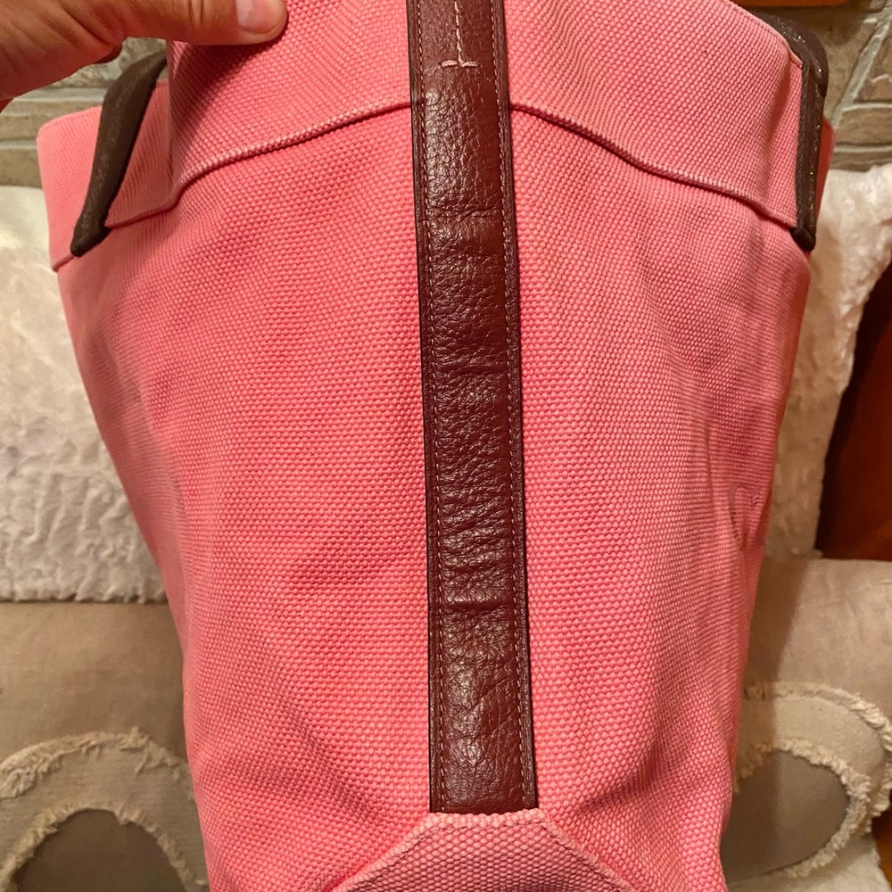 Coach Pink and Brown Leather Tote Bag - Picture 6 of 11